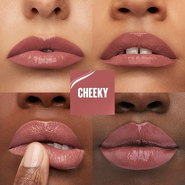 MAYBELLINE SUPER STAY VINYL INK LONGWEAR NO-BUDGE LIQUID LIPCOLOR MAKEUP, HIGHLY PIGMENTED COLOR AND INSTANT SHINE, CHEEKY, ROSE NUDE LIPSTICK, 0.14 FL OZ, 1 COUNT