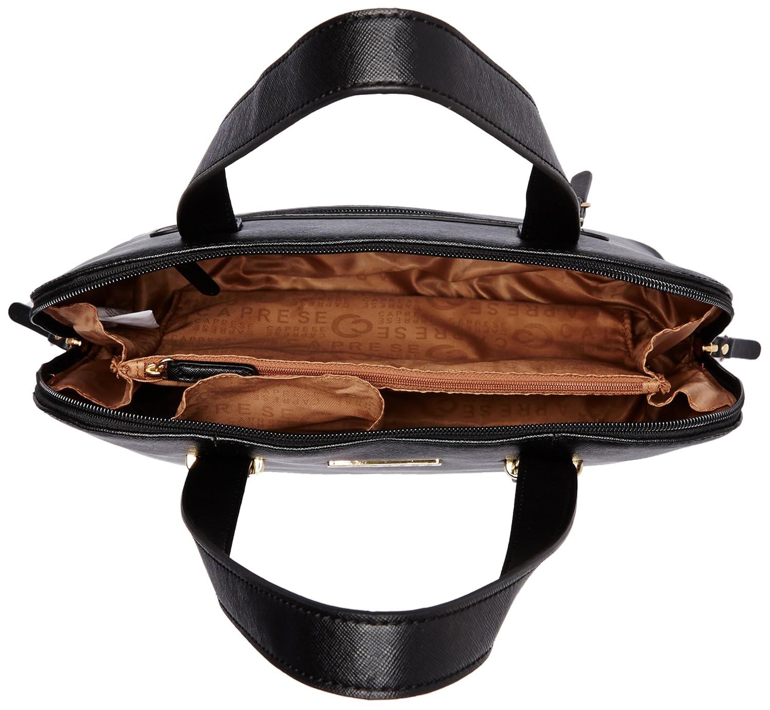 caprese women's zeta satchel (black)