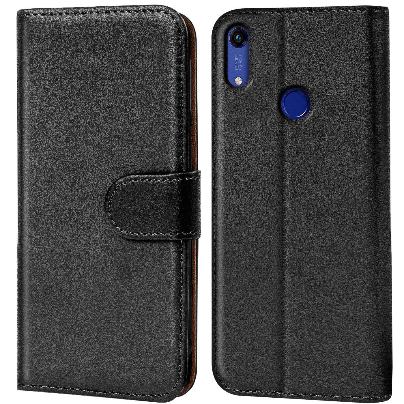 Verco Wallet Case for Honor 8A Book Cover with Magnetic Closure compatible with Honor 8A Flip Case with Card Slots Faux Leather - Black