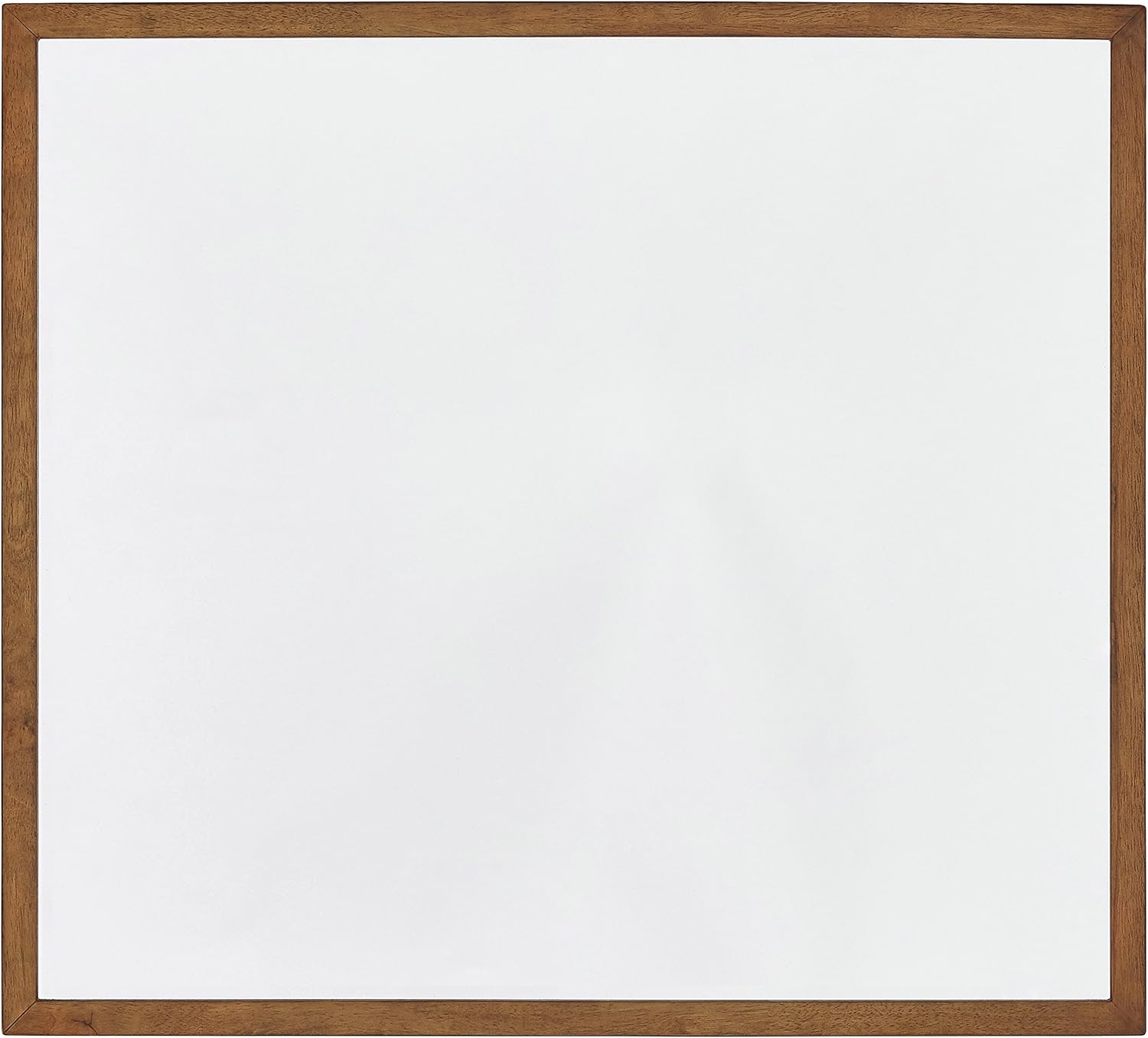 Rivet Brecken Modern Mirror Wood Frame, 41", Brown