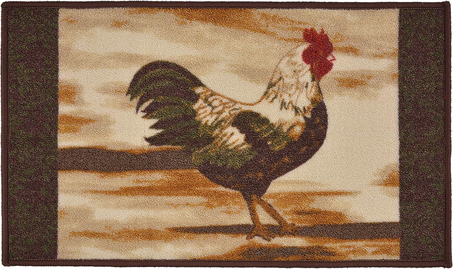 Kitchen Rooster Mat Country Design Slip Skid Resistant