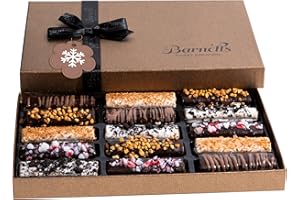 BARNETTS FINE BISCOTTI Barnetts Christmas Holiday Thanksgiving Chocolate Gift Baskets, 15 Crepes Cookie Chocolates Candy Box, Gourmet Chocolate Covered Cookies Holiday Gifts, Spring Candy Basket Gifts Ideas, for Dad, Husband, Son, Grandfather Food Delivery Ideas