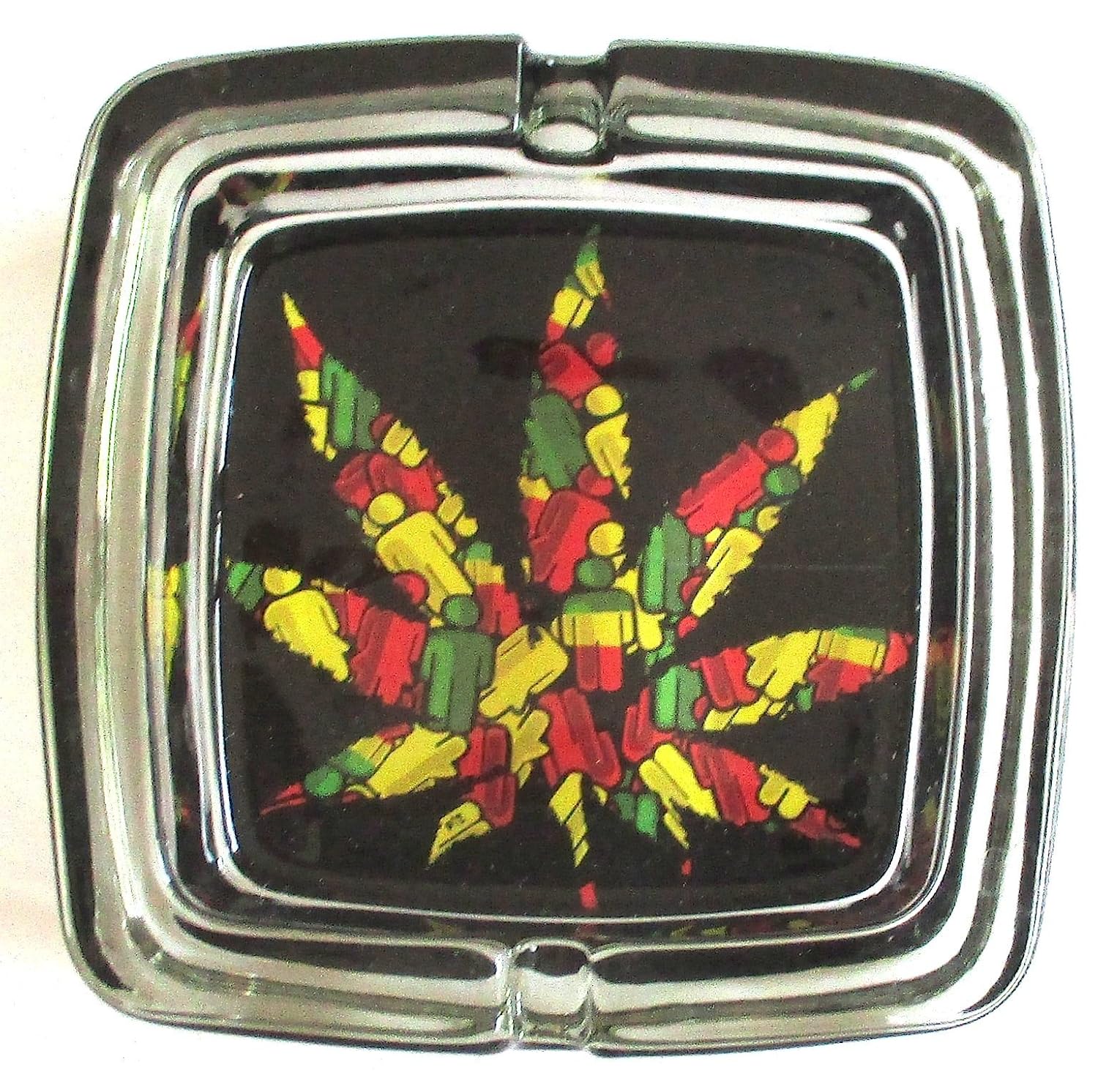 Marijuana Weed Deluxe Glass Ashtray Model 5 Home & Kitchen