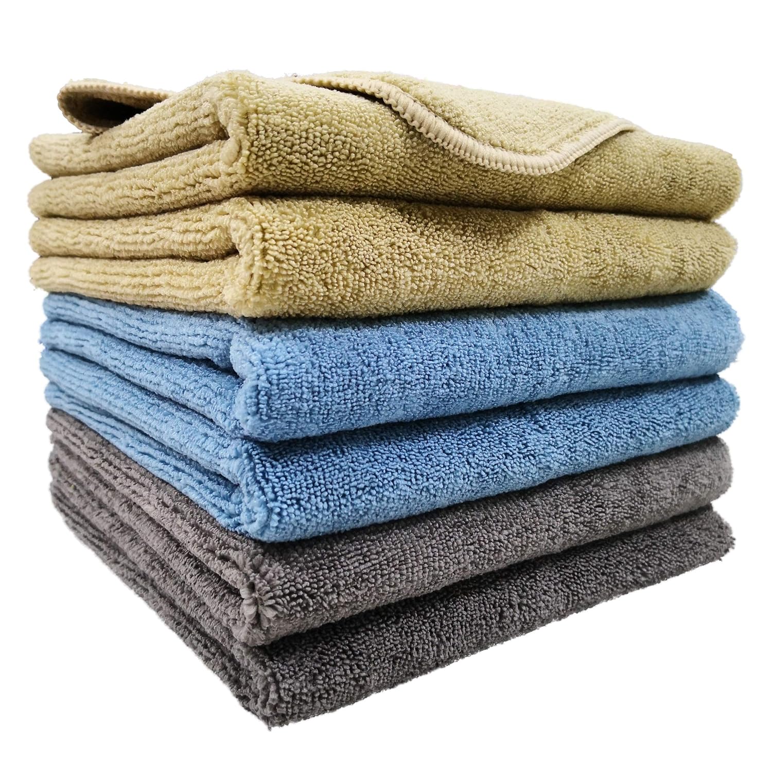 Polyte Professional Microfiber Cleaning Towel, 16 x 24 in, 6 Pack
