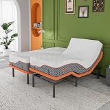 Split King Adjustable Bed Frame + 12” Hybrid Matt, Bed Base with Massage, Pillow-tilt, Smart APP Control, Ergonomic Incline, Zero Gravity, Dual USB Port, Under Bed Light, Wireless Remote, 5000 Series