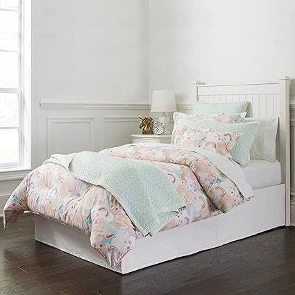 Amazon Com N2 4 Piece Girls Rainbow Unicrom Themed Comforter