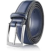 MILORDE Men's Genuine Leather Dress Belt, Handmade, 100% Cow Leather, Fashion & Classic Designs for Work Business and Casual