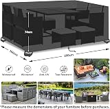 KIAMXNE Outdoor Furniture Cover 200x160x74cm Waterproof Oxford 420D view 6