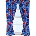 Jay Franco Marvel Spiderman Astonish 63' Window Drapery/Curtain 4pc Set (2 Panels, 2 Tie Backs)