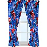 Jay Franco Marvel Spiderman 'Astonish' 42" x 63" Curtain Panel Pair with Tie Backs Drape Set, 63 in