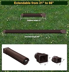 Ogutter Rain Gutter Downspout Extensions, Downspout