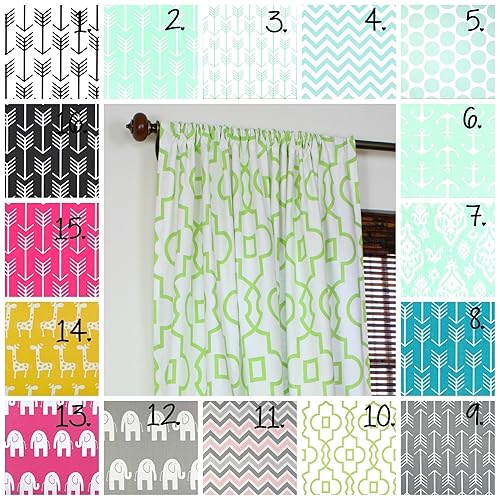 Amazon Com Nursery Curtains Mint Curtain Panels Min Drapes Arrow