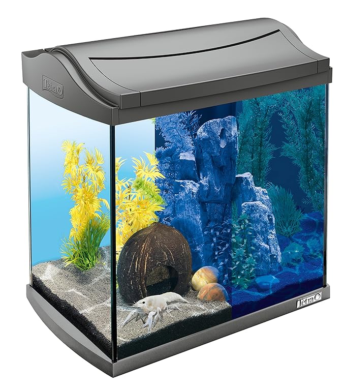 Tetra AquaArt Discovery Line LED Aquarium-Komplett-Set 30 Liter anthrazit (inklusive LED-Beleuchtung, Tag- und Nachtlichtscha