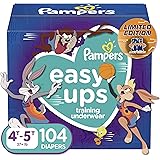 Pampers Easy Ups Space Jam Training Pants Girls and Boys, 4T-5T (Size 6), 104 Count