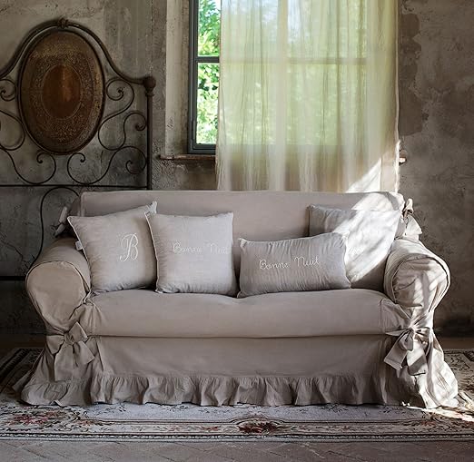 Blanc Mariclo Vintage Shabby Chic Farmhouse Couch Covers Sofa Protector