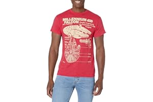 STAR WARS Men's Millennium Falcon Detailed Drawing T-Shirt