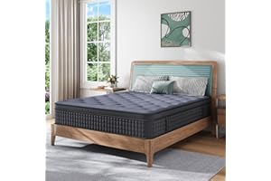 Susalt Queen Mattress, 12 Inch Hybrid Mattress in a Box, Gel Memory Foam, Medium Firm, Edge Support, Motion Isolation, Pressure Relief, Zoned Support Spring, CertiPUR-US Certified, Black & Gray