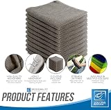 TDBS Microfiber Cleaning Cloth Large 40x40cm 10 Packs Grey view 5