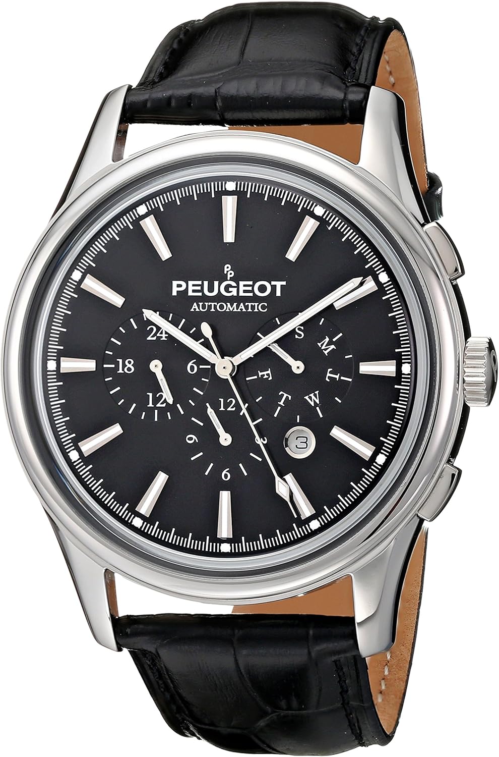 Peugeot Men's MK910SBK Stainless Steel Watch with Black