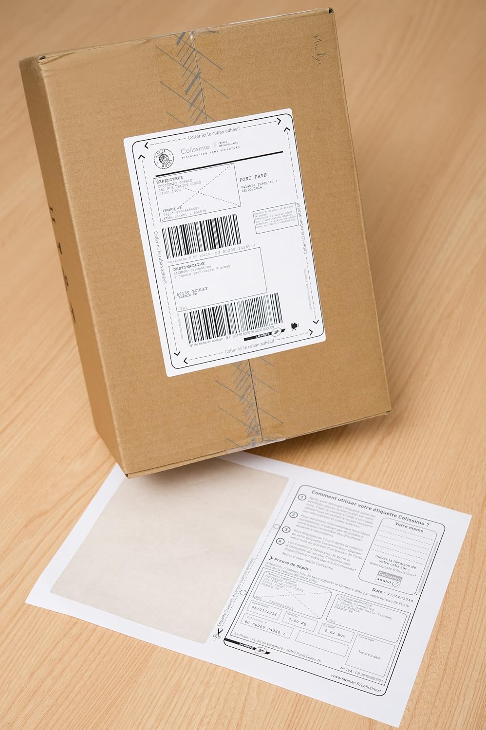 Colissimo STICK'NGO 500 Sheets of Paper with Self-Adhesive Postage Labels, 120x164mm, white, Label dimensions: 120x164mm - Image 3