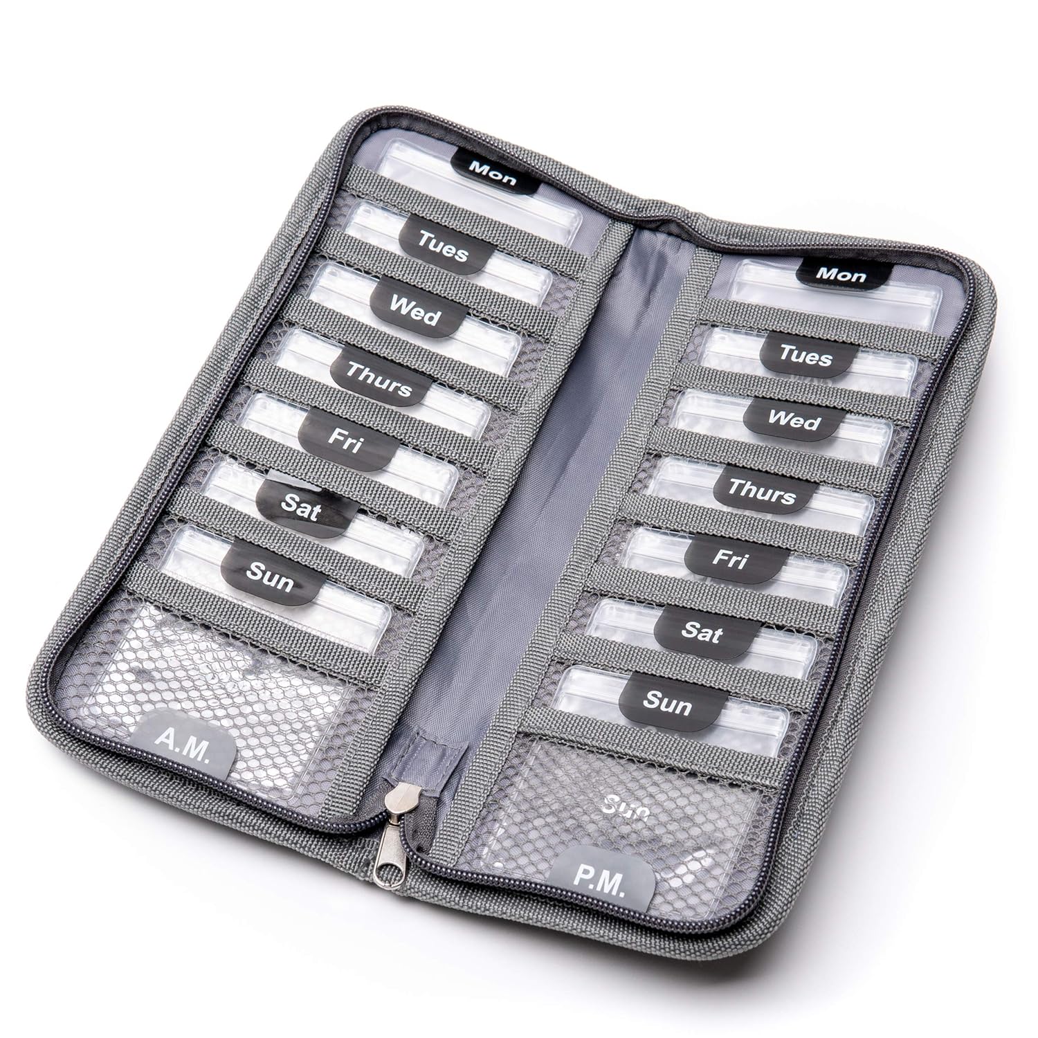 Buy TeloTravel AM/PM BiFolding Pill Organizer + Supplement Case for