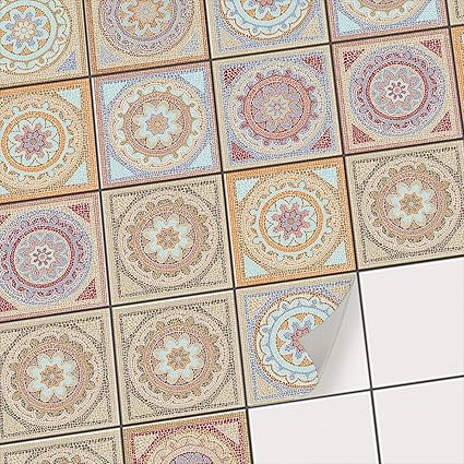 Autocollant Muraux Pour Carreaux De Ciment I Stickers Carrelage Adhesifs Mural Salle De Bain Et Credence