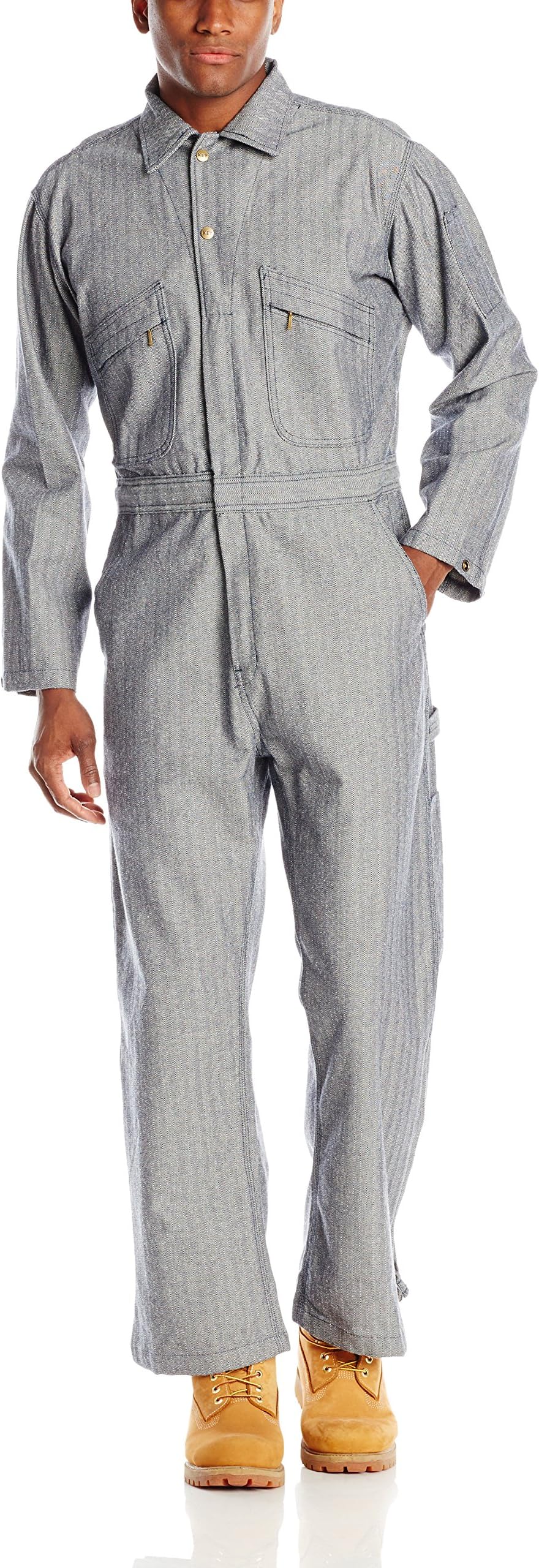 mens Long Sleeve Fisher Stripe Unlined Coverall