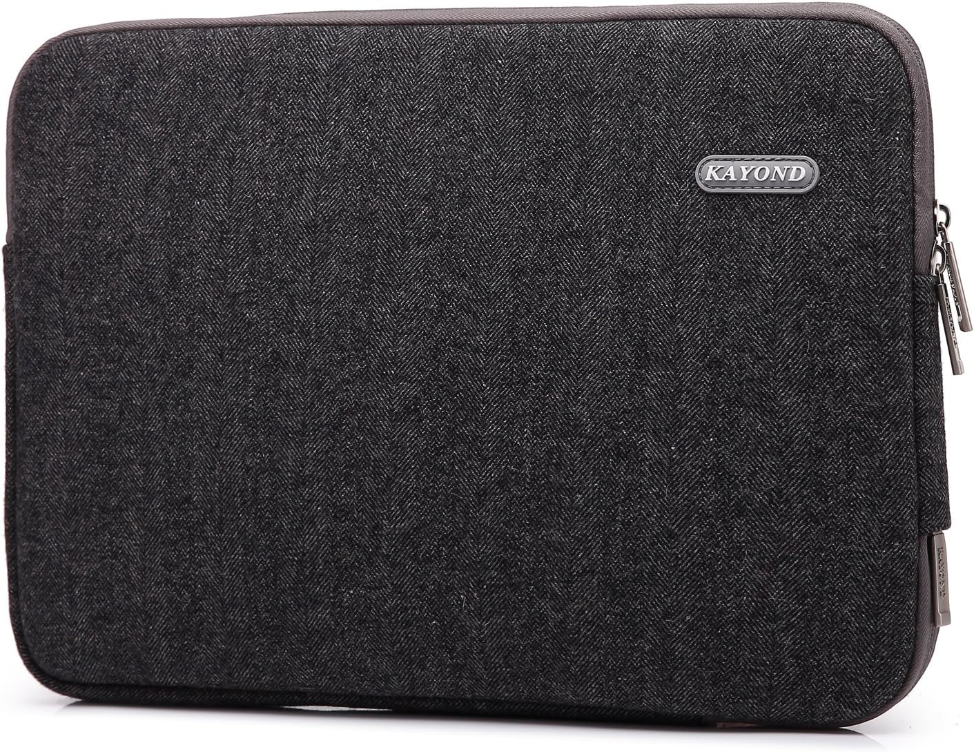 KAYOND Herringbone Woollen Water-resistant 12.5 inch 13 inch Canvas laptop sleeve with pocket for 13.3 inch laptop case macbook air 13 case macbook pro 13 sleeve ipad 12.9 (13-13.3 inch - Image 3