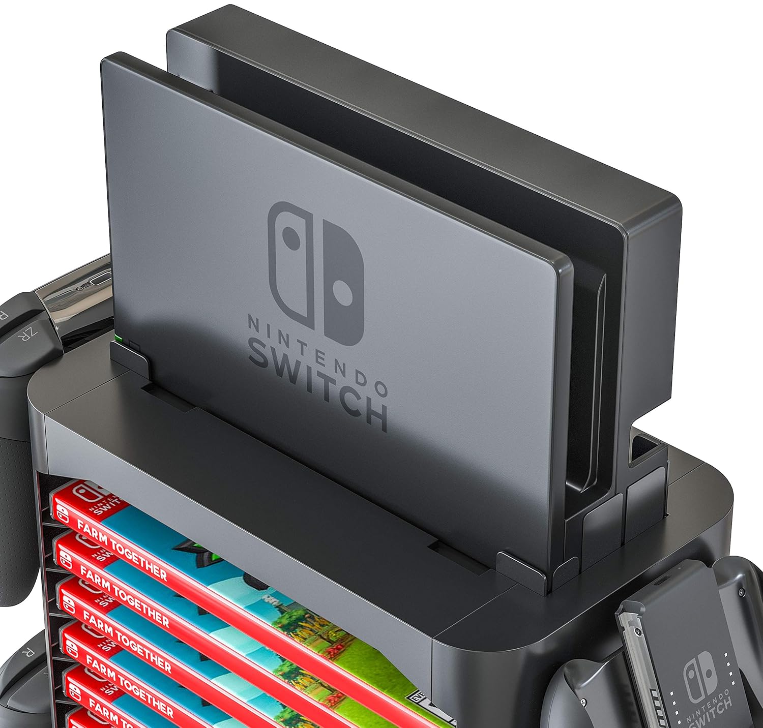 Skywin Game Storage Tower for Nintendo Switch - Game Disk Rack and Controller Organizer Compatible with Nintendo Switch and Accessories: Video Games