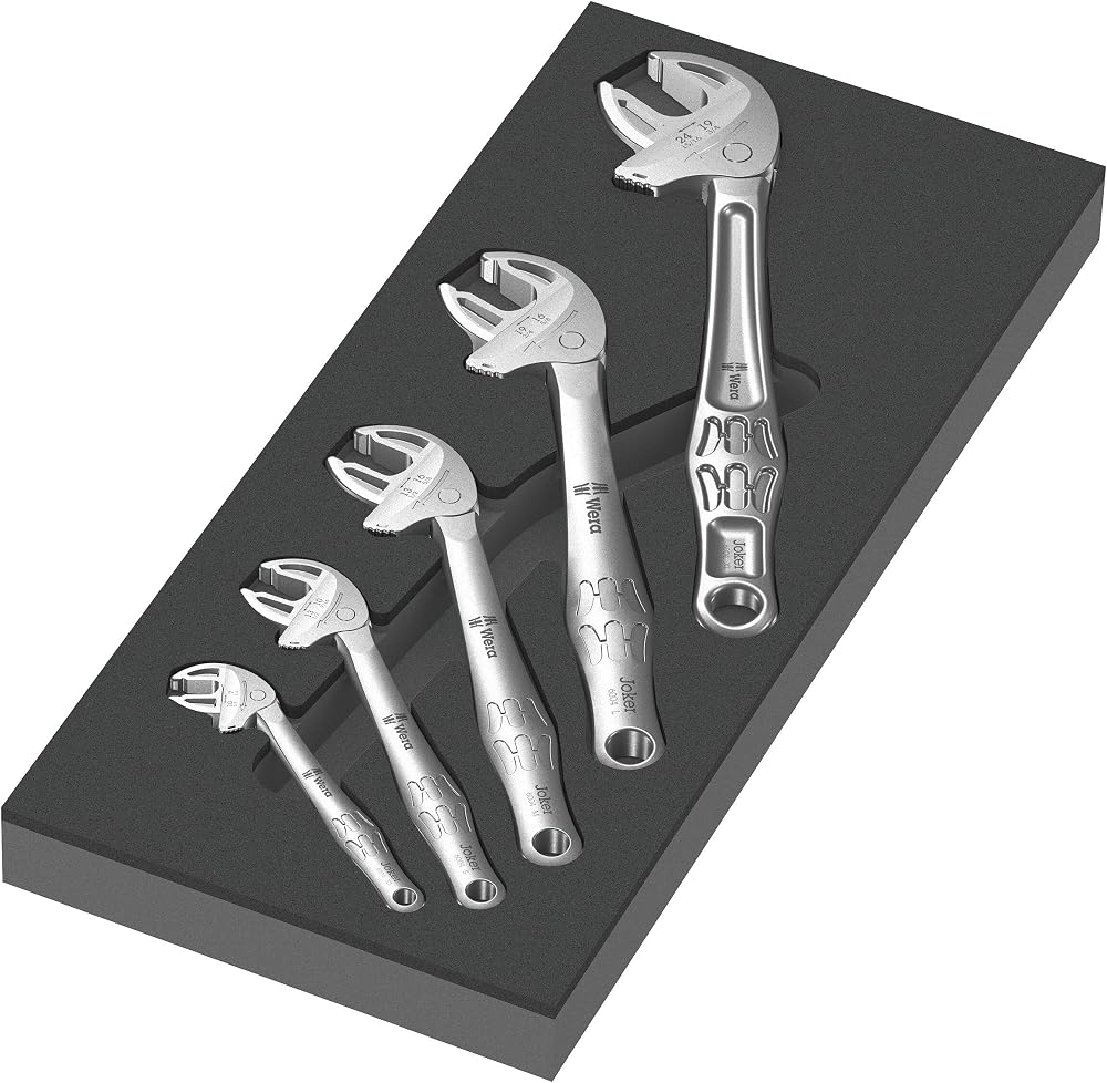 Wera 9732 Foam Insert 6004 Joker Set 1 5 Pieces Chrome Matt