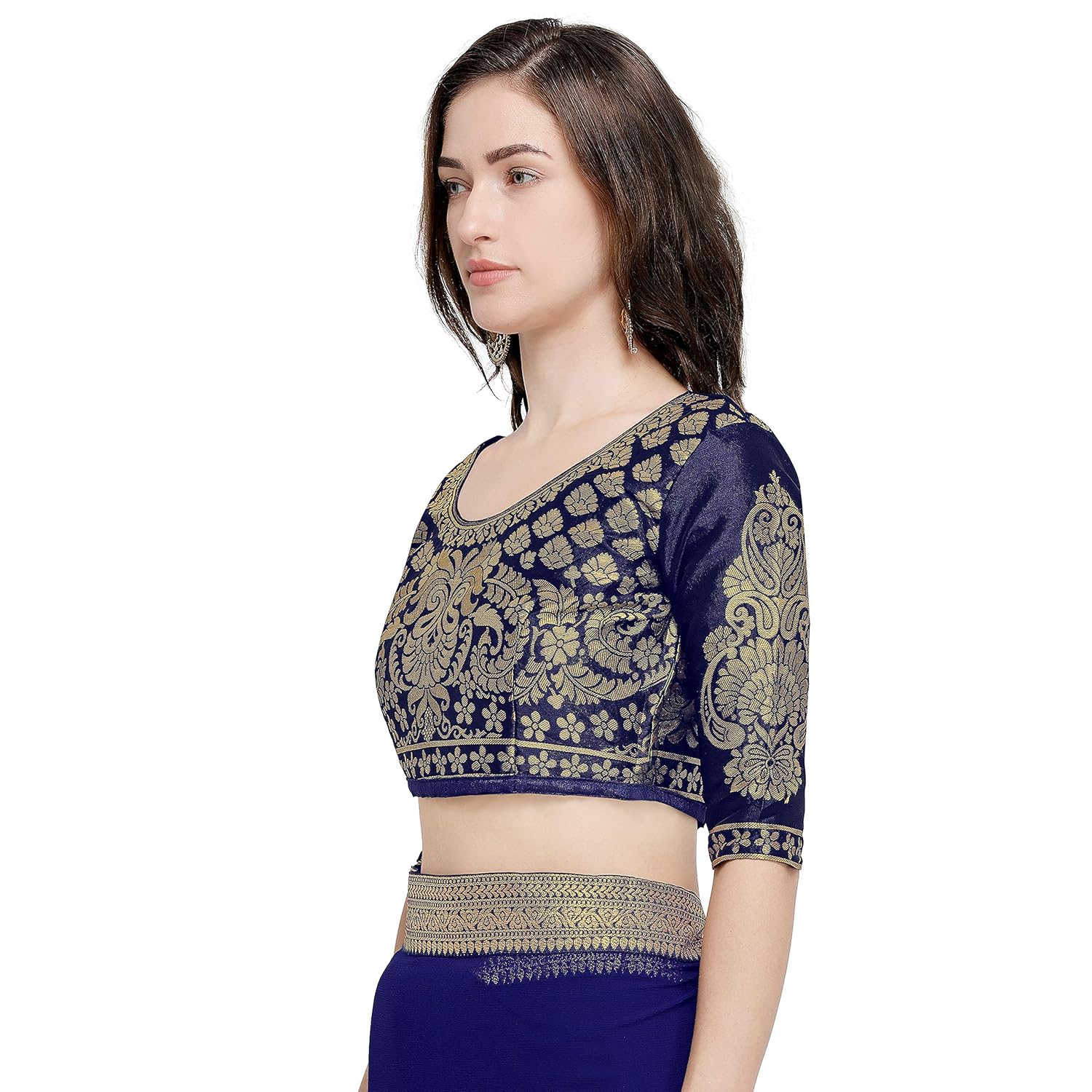 anand sarees faux georgette sareewith border and running blouse