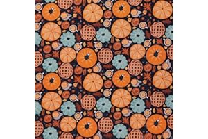 Mook Fabrics Fall Collection Fabric [45in. Wide] – 100% Cotton Material for Quilting, Home Decor Accents | Arts, Crafts & Sewing, Pumpkin Spice Orange Cut by The Yard