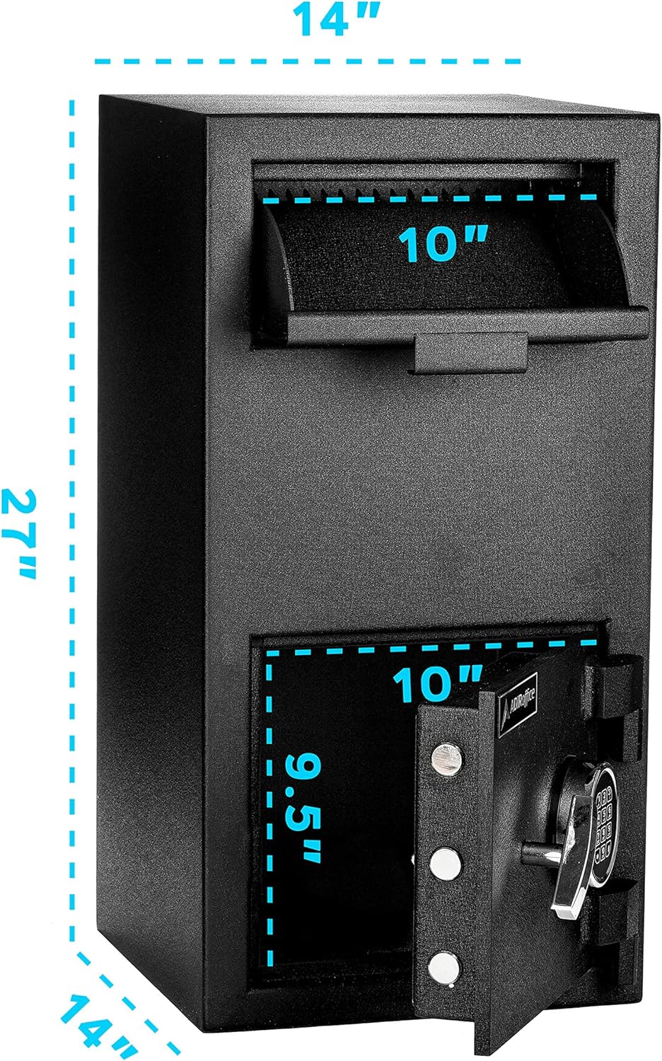 AdirOffice Keypad Lock Drop Box Safe - Industrial Strength Security Storage with Digital Lock - Safety for Home & Business Use (Large) : Office Products