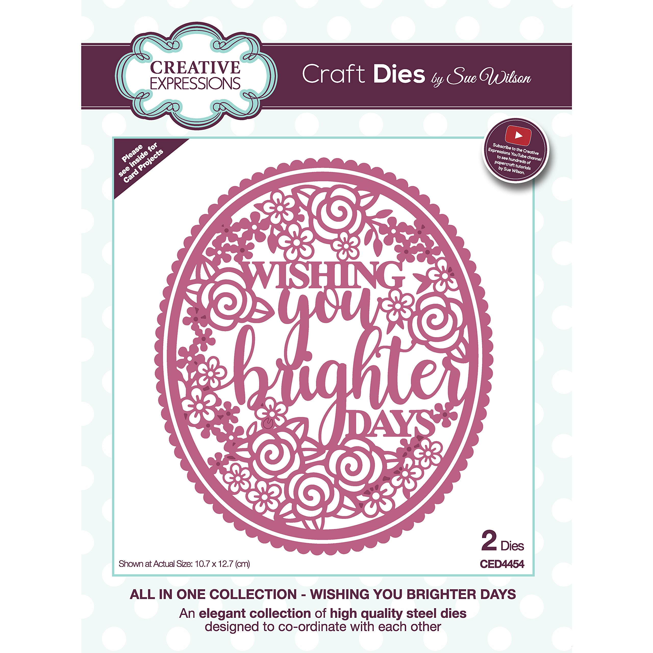 Sue Wilson - All in One - Wishing You Brighter Days - Craft Die