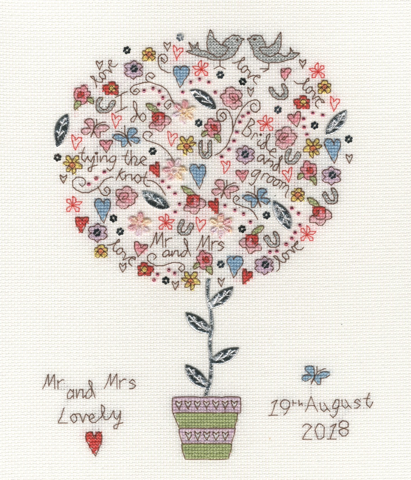 Bothy Threads Cross Stitch Kit - Love Vows