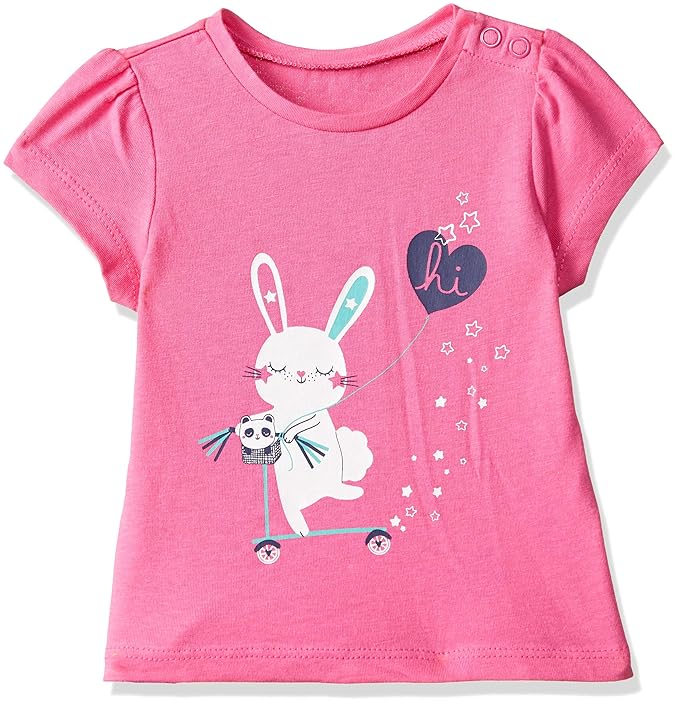 Baby Girls Animal Print Regular Fit T-Shirt