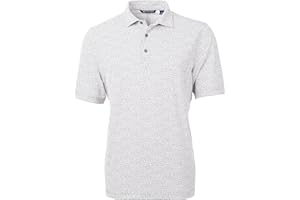 Cutter & Buck Men's Short Sleeve Virtue Eco Pique Botanical Print Polo Shirt