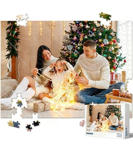 Puzzle Personnalisé Avec Vos Photos – 60 à 1000 Pièces – Cadeau Unique Pour Noël, Anniversaire & Mariage