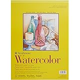 Strathmore 300 Series Watercolor Paper Pad, Tape Bound, 11x15 inches, 12 Sheets (140lb/300g) - Artist Paper for Adults and St
