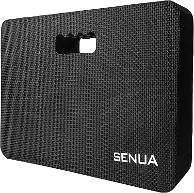 Senua Thick Kneeling Pad Knee Pad Cushion Gardening Yoga 17.5 x 11 x 1.5 Black