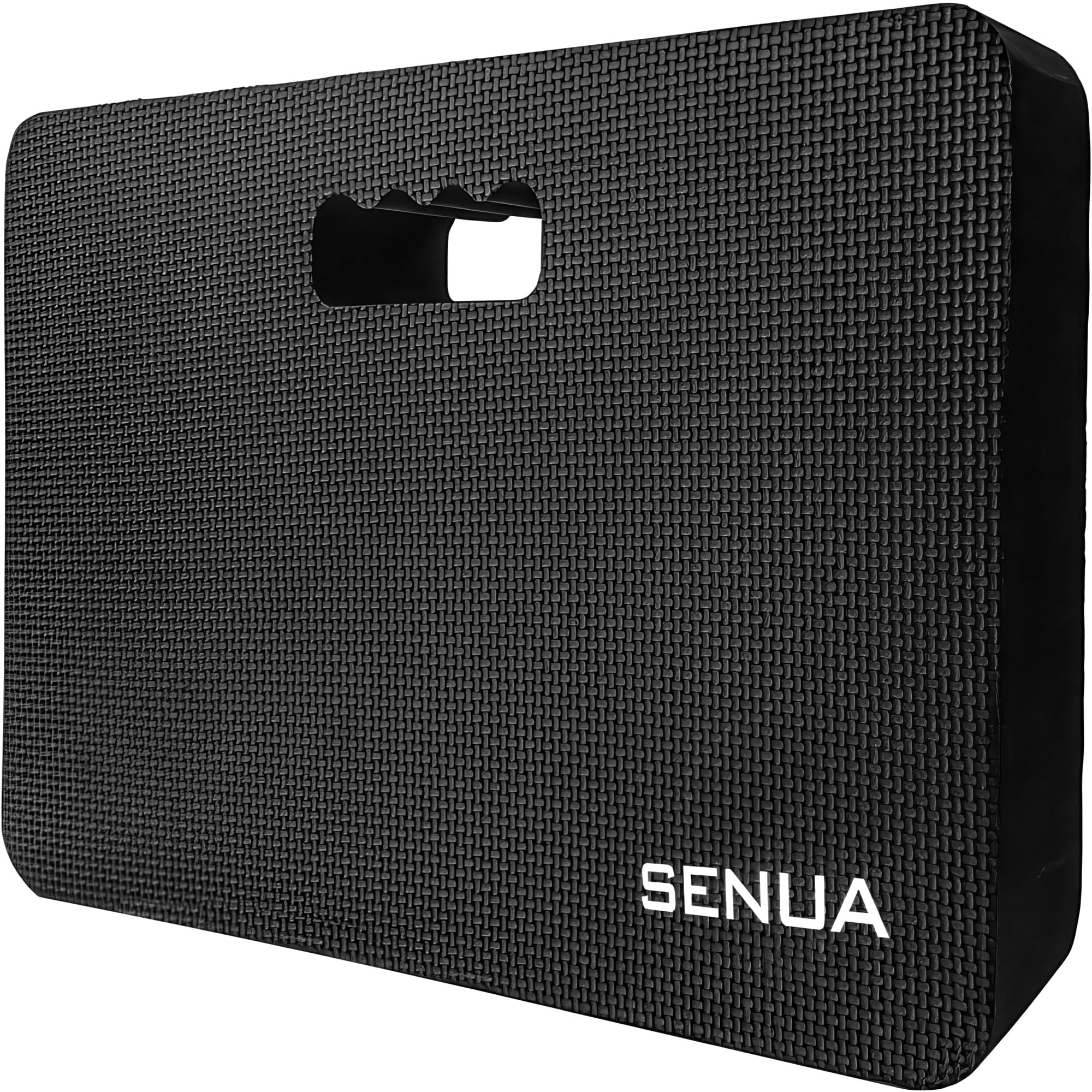 Senua Thick Kneeling Pads, Knee Pad Cushion for Gardening, Yard Work, Yoga, Exercise, Bath Tub Floor Kneeler with Baby, Comfortable Garden Foam Mats to Kneel On, 17.5 x 11 x 1.5 (Black)