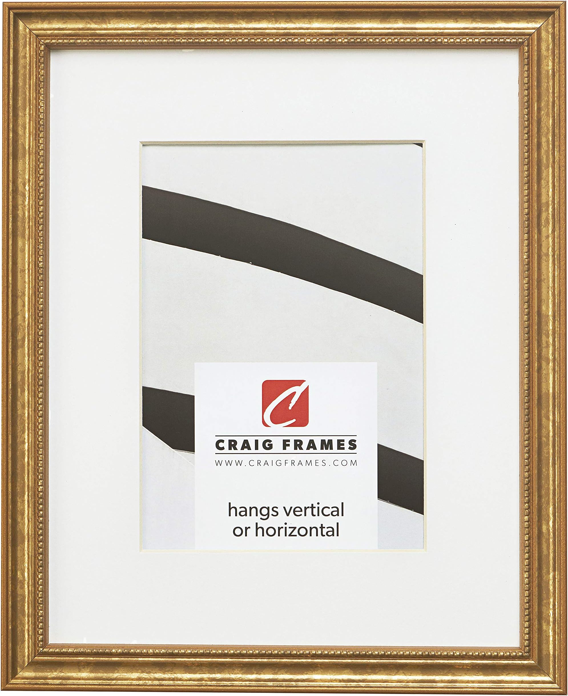 Craig Frames 314GD 20 x 27 Inch Ornate Gold Picture Frame Matted to Display a 16 x 24 Inch Photo