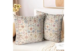 ZSYTZL Boho Throw Pillow Covers 20x20 inch Set of 2,Soft Pillowcases Bohemia Carpet Pattern Decorative Sofa Living Room Bed S