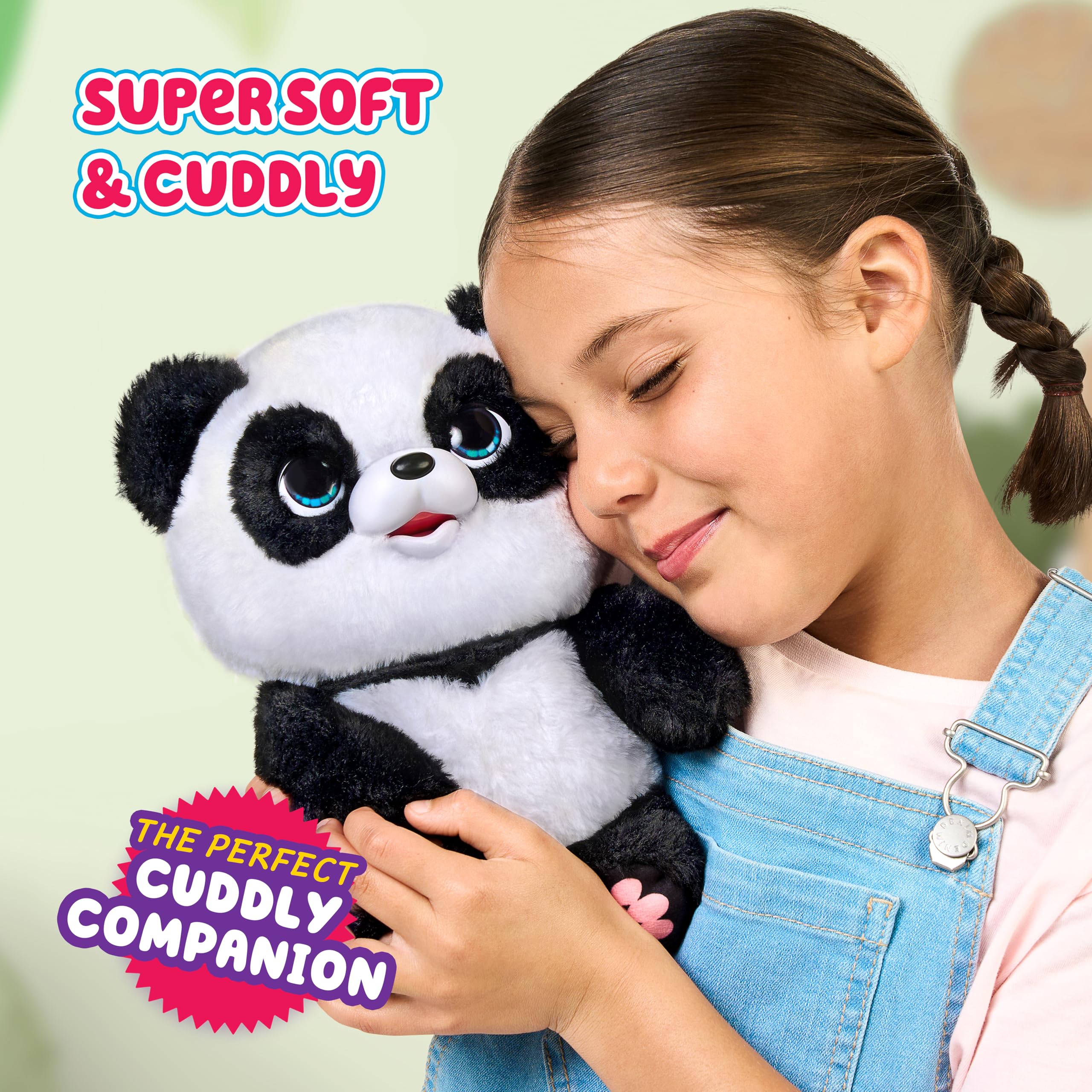 Little Live Pets My Baby Talking Panda ChuChu, Cuddly Panda Toy Plush with 50+ Sounds, Potty Dance, Kick, Feed, Kids Interactive Animal Toys Ages 4+