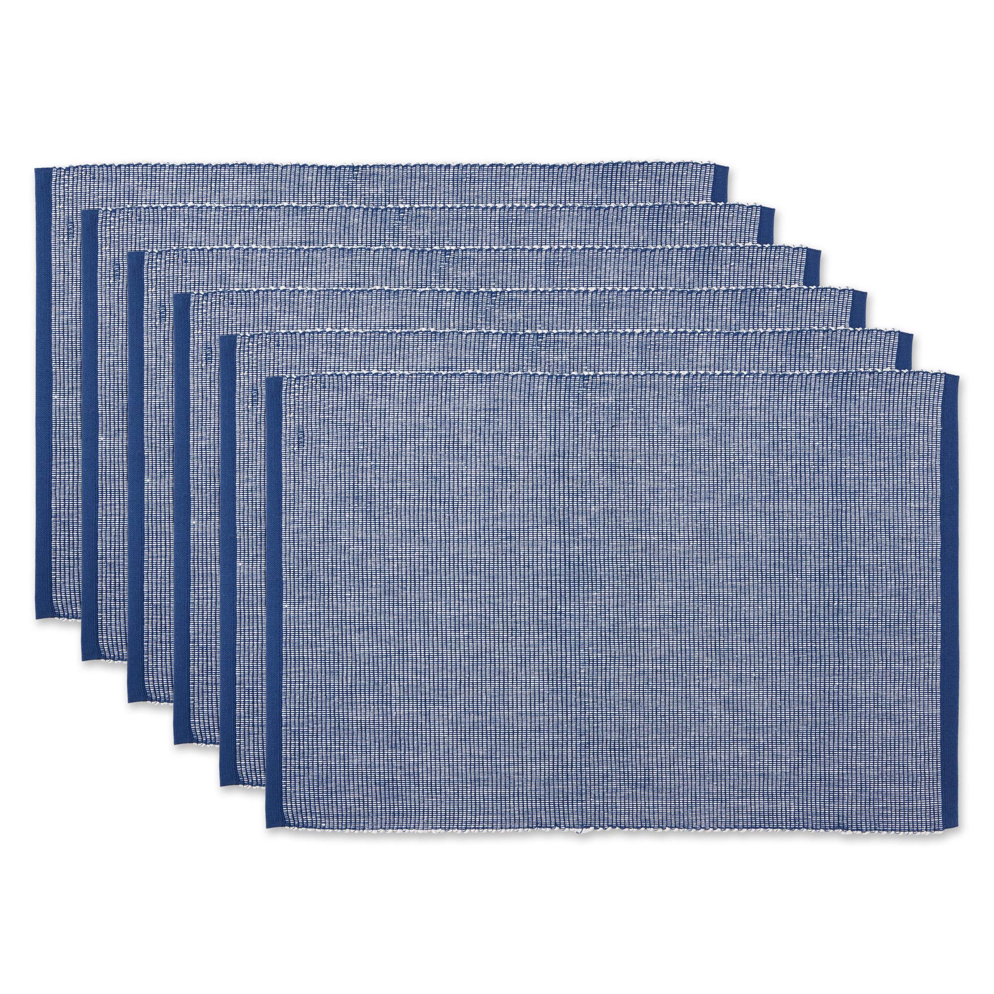 DII Two-Toned Collection Tabletop, Placemat Set, Navy 6 Piece โ image 1