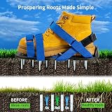 Bakulala Lawn Aerator Shoes Heavy Duty 2 Inch Spikes Adjustable Straps Blue view 2