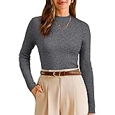 Arach&Cloz Women's Wool Blend Fall Seamless Rip Resistant Warm Layered Tops Business Casual Sweaters