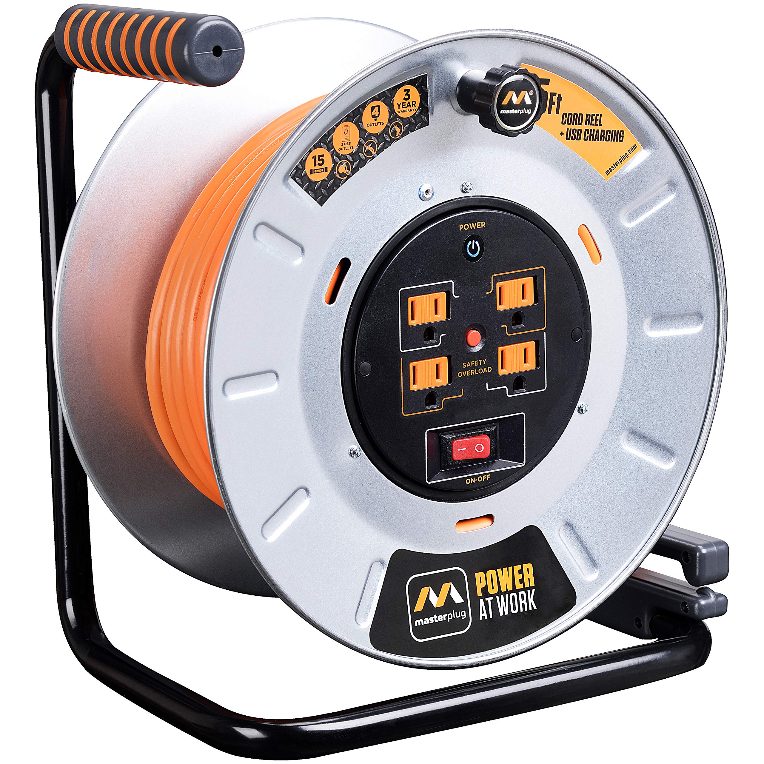 Masterplug Metal Steel Drum with Four Powered