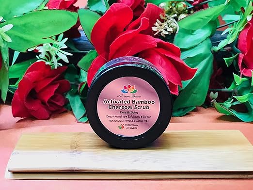 NATURE DEWS 100% ORGANIC ACTIVATED BAMBOO CHARCOAL SCRUB