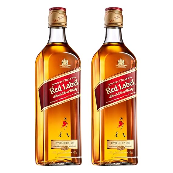 Johnnie Walker Red Label, 2er, Blended Scotch Whisky, Alkohol, Alkoholgetränk, Flasche, 40%, 1 L, 684559